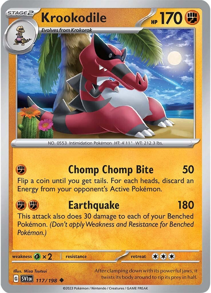 pokemon set with 198 cards Krookodile (117/198) [Scarlet & Violet: Base Set]