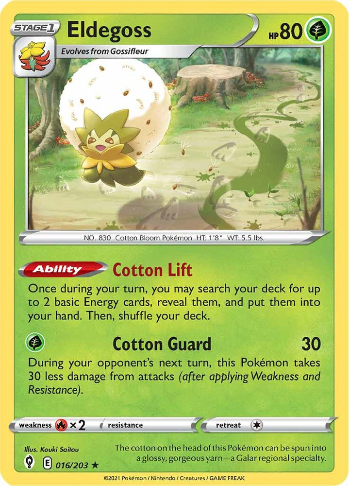 gossifleur pokemon card value Eldegoss (016/203) [Sword & Shield: Evolving Skies]