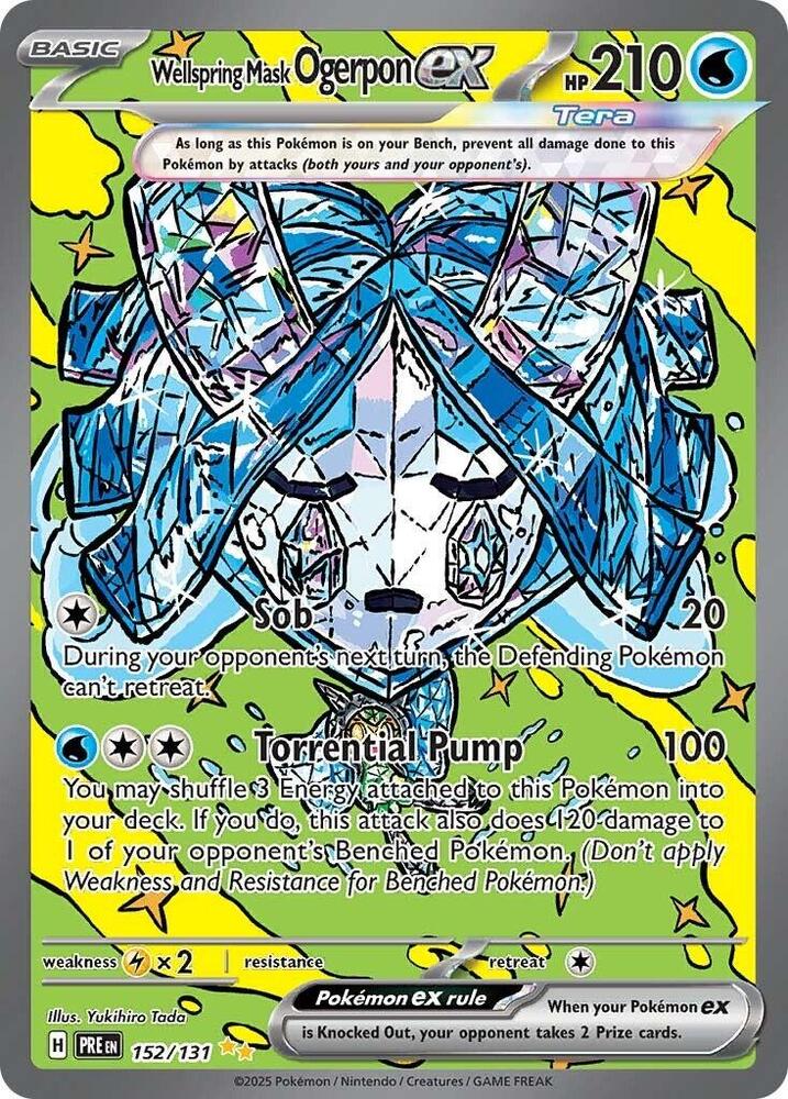pokemon ogerpon cards Wellspring Mask Ogerpon ex (152/131) [Scarlet & Violet: Prismatic Evol